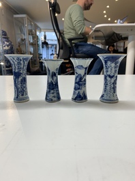 A varied collection of 13 Chinese blue and white wares, Kangxi/Qianlong
