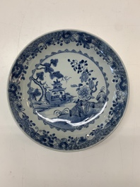 An impressive collection of 25 Chinese blue and white 'landscape' plates, Qianlong