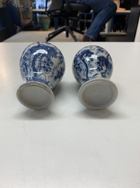 A varied collection of 13 Chinese blue and white wares, Kangxi/Qianlong
