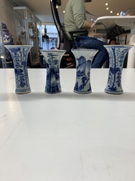 A varied collection of 13 Chinese blue and white wares, Kangxi/Qianlong
