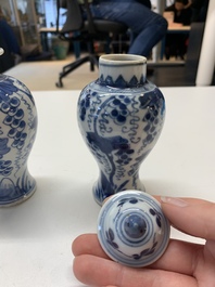 A varied collection of 13 Chinese blue and white wares, Kangxi/Qianlong