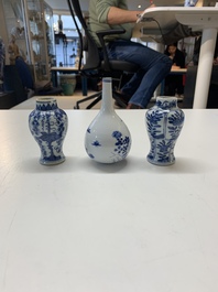 A varied collection of 13 Chinese blue and white wares, Kangxi/Qianlong
