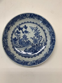 An impressive collection of 25 Chinese blue and white 'landscape' plates, Qianlong