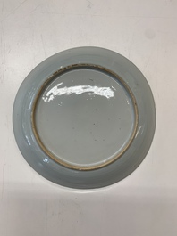 An impressive collection of 25 Chinese blue and white 'landscape' plates, Qianlong