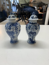 A varied collection of 13 Chinese blue and white wares, Kangxi/Qianlong