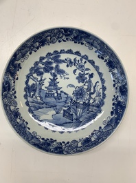 An impressive collection of 25 Chinese blue and white 'landscape' plates, Qianlong