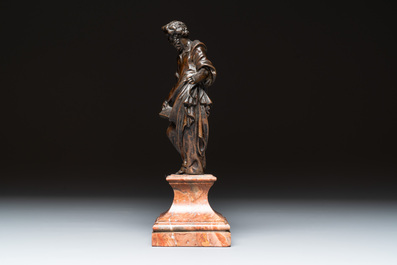 Circle of Tiziano Aspetti (1559&ndash;1606): A patinated bronze sculpture of Saint John the Evangelist, Italy, 17th C.