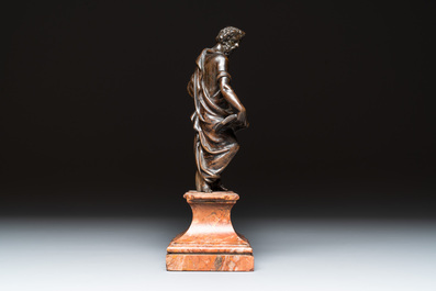 Circle of Tiziano Aspetti (1559&ndash;1606): A patinated bronze sculpture of Saint John the Evangelist, Italy, 17th C.