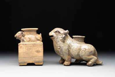 A group of four Chinese monochrome porcelain wares, Qing and later