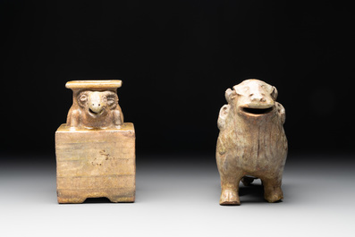 A group of four Chinese monochrome porcelain wares, Qing and later