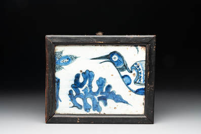 Five Islamic and Persian pottery tiles, 14/19th C.