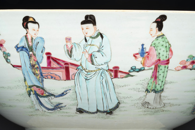 A fine Chinese famille rose 'Xi Xiang Ji' punch bowl, Yongzheng