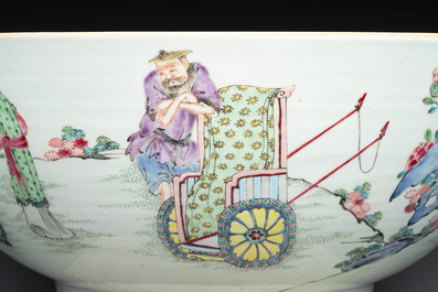 A fine Chinese famille rose 'Xi Xiang Ji' punch bowl, Yongzheng