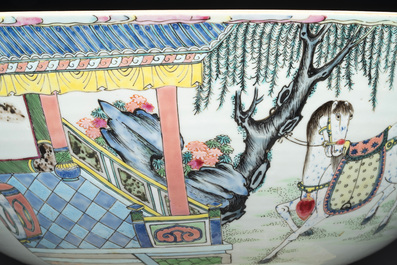 A fine Chinese famille rose 'Xi Xiang Ji' punch bowl, Yongzheng
