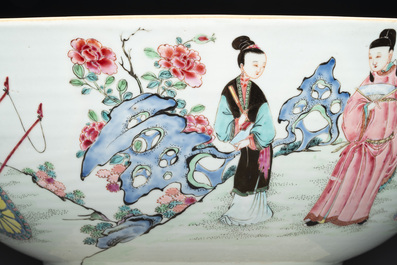 A fine Chinese famille rose 'Xi Xiang Ji' punch bowl, Yongzheng