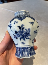 Four Chinese blue and white vases, Transitional period