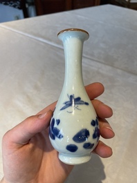 Four Chinese blue and white vases, Transitional period