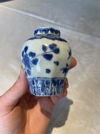 Four Chinese blue and white vases, Transitional period