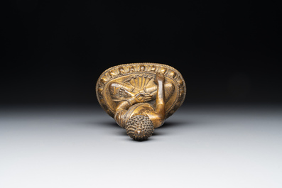 A fine Sino-Tibetan gilt bronze Buddha, 15/16th C.