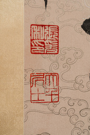 In the manner of Zhang Daqian 張大千 (1899-1983): 'Couplet', ink on paper