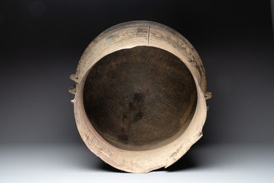 A Burmese bronze Karen rain drum with frogs, 18th C.