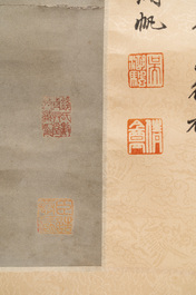 Follower of Wang Hui 王翚 (1632-1717): 'Landscape', ink and colour on paper, dated 1713