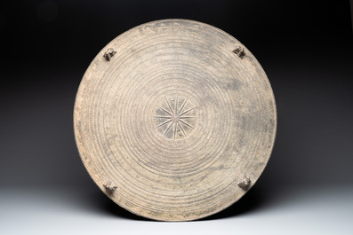 A Burmese bronze Karen rain drum with frogs, 18th C.