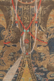 Chinese school: 'Portrait of Cixi', ink and colour on silk, Qing or later