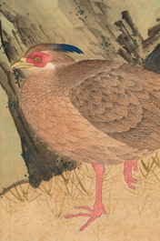 Lu Yifei 陸抑非 (1908-1997): 'Pheasant and flowers', ink and colour on paper, dated 1951