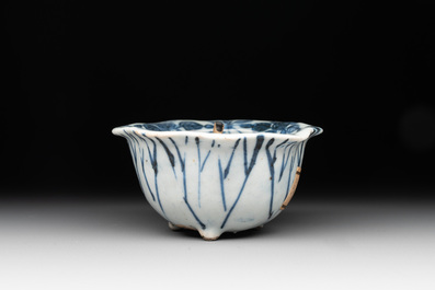 A Chinese blue and white trick-cup, Transitional period