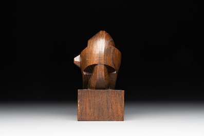 Zakopane School: wooden carving of a fox, marked on the base, Poland, late 19th/early 20th C.