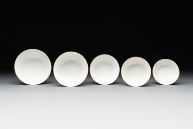 A rare set of ten Chinese famille rose 'Wu Shuang Pu' nesting bowls, 19th C.