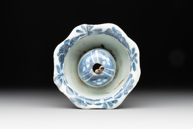 A Chinese blue and white trick-cup, Transitional period