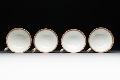 A Chinese Canton famille rose 38-piece tea service, 19th C.