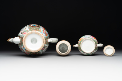 A Chinese Canton famille rose 38-piece tea service, 19th C.