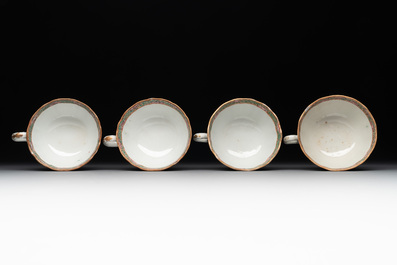 A Chinese Canton famille rose 38-piece tea service, 19th C.