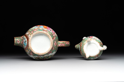 A Chinese Canton famille rose 38-piece tea service, 19th C.