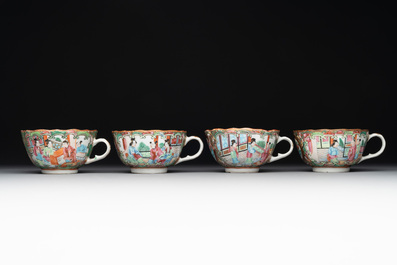 A Chinese Canton famille rose 38-piece tea service, 19th C.