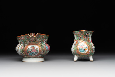 A Chinese Canton famille rose 38-piece tea service, 19th C.