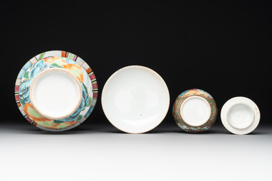 A Chinese Canton famille rose 38-piece tea service, 19th C.