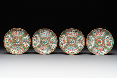 A Chinese Canton famille rose 38-piece tea service, 19th C.