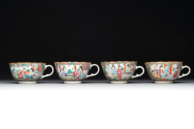 A Chinese Canton famille rose 38-piece tea service, 19th C.