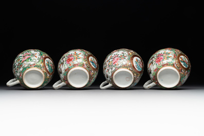 A Chinese Canton famille rose 38-piece tea service, 19th C.