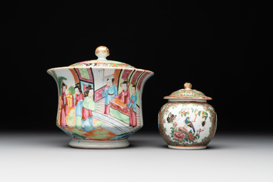 A Chinese Canton famille rose 38-piece tea service, 19th C.