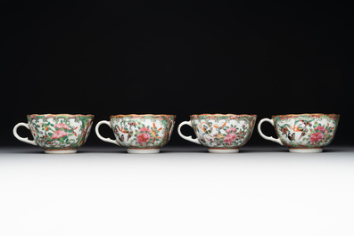 A Chinese Canton famille rose 38-piece tea service, 19th C.