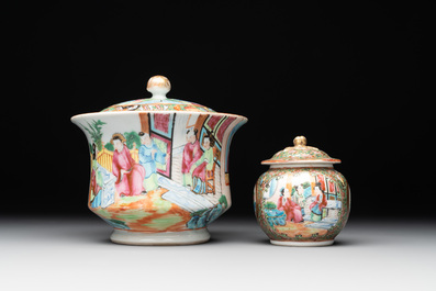 A Chinese Canton famille rose 38-piece tea service, 19th C.