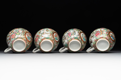 A Chinese Canton famille rose 38-piece tea service, 19th C.