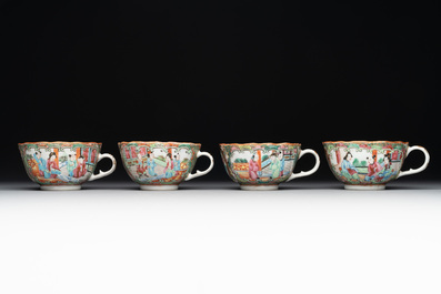 A Chinese Canton famille rose 38-piece tea service, 19th C.