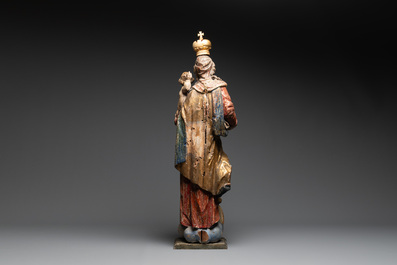 A gilt and polychromed Madonna with Child, Germany, 18th C.