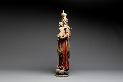 A gilt and polychromed Madonna with Child, Germany, 18th C.